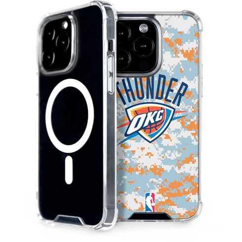 NBA Oklahoma City Thunder Digi Camo iPhone 15 Pro MagSafe Case
